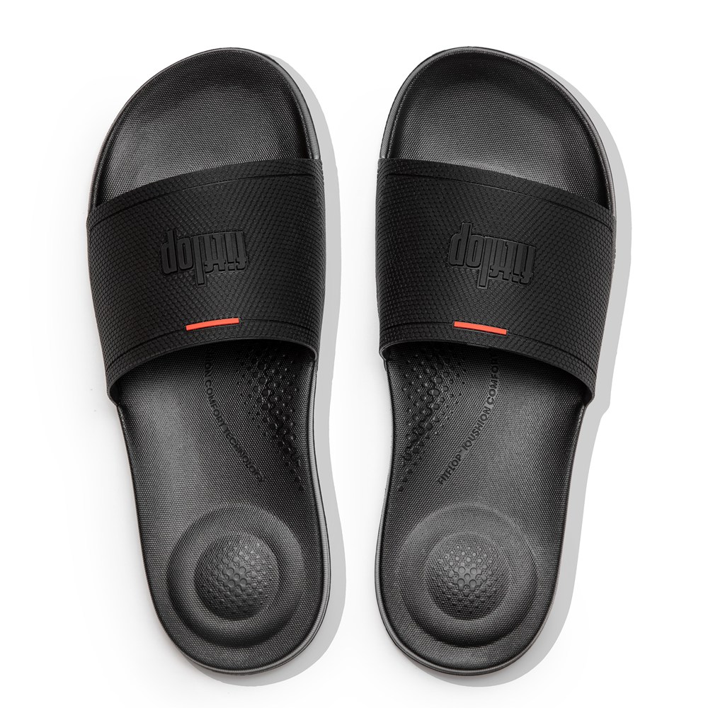 Fitflop Man Slides Black - Iqushion House - IQ4206819